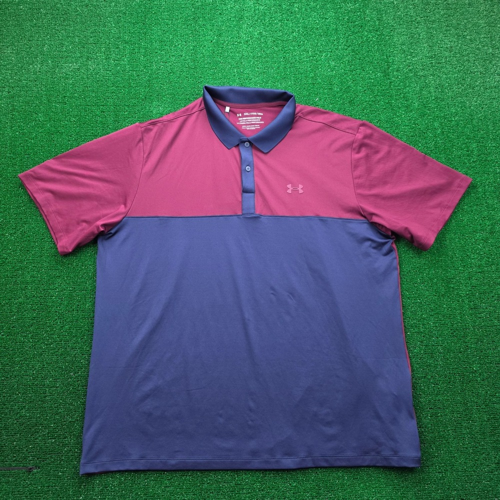 Under Armour UA Perf 3.0 Color Block Performance Polo‎ Shirt Mens 2XL Golf NWT